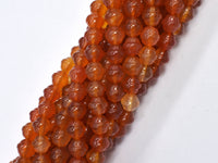 Carnelian-Orange 8mm Bell Beads, 14 Inch-RainbowBeads