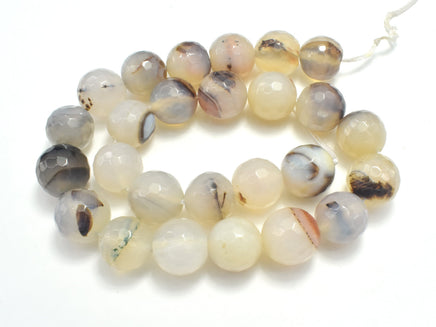 AGATE BEADS, 13.5MM FACETED ROUND-RainbowBeads