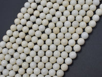 Ivory Jade Beads, 6mm (6.3mm)-RainbowBeads