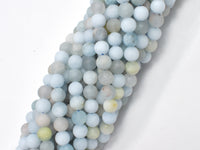 Matte Aquamarine Beads, 6mm (6.5mm)-RainbowBeads