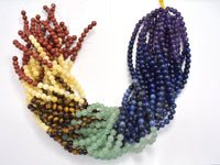 Chakra Gemstone Beads, 6mm Round-RainbowBeads