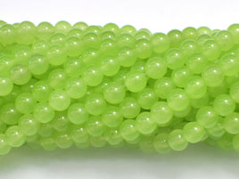 Jade - Light Green, 6mm (6.2mm) Round-RainbowBeads