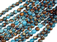 Mosaic Stone Beads, Round, 6mm (6.3mm)-RainbowBeads