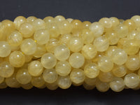 Yellow Selenite, Gypsum, 8mm (8.6mm), Round-RainbowBeads