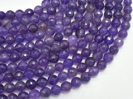 Amethyst, 6mm, Faceted Round-RainbowBeads