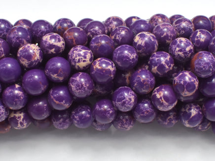 Impression Jasper-Purple, 8mm (8.5mm) Round-RainbowBeads