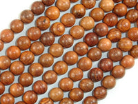Rosewood Beads, 8mm(8.3mm)-RainbowBeads