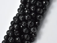 Agate Beads- Black, 10mm Faceted Round-RainbowBeads