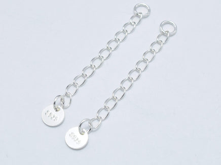 4pcs 925 Sterling Silver Extension Chain-RainbowBeads