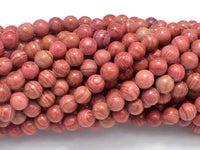 Pink Banded Jasper, 6mm Round Beads-RainbowBeads