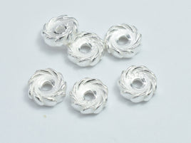 10pcs 925 Sterling Silver Beads, 5.8mm Spacer Beads, 5.8x1.9mm-RainbowBeads