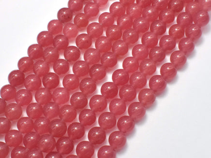 Jade Beads-Rose Red, 8mm-RainbowBeads