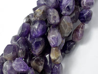 Amethyst, Approx 12 x (12-18) mm Faceted Nugget Beads-RainbowBeads