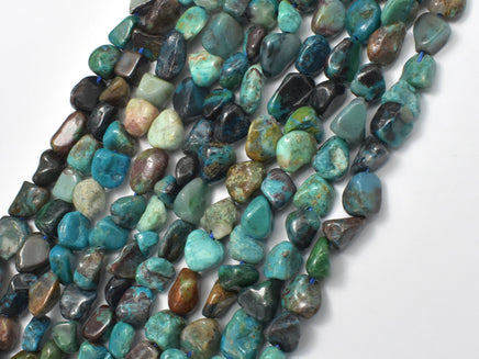 Chrysocolla-Natural , Approx 6x8mm Nugget Beads-RainbowBeads