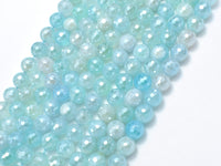 Mystic Coated Agate-Light Blue, 8mm Faceted-RainbowBeads