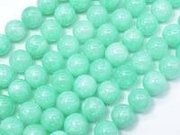 Jade Beads-Light Green, 10mm Round Beads-RainbowBeads