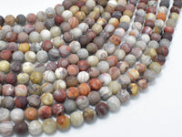 Matte Mexican Crazy Lace Agate Beads, 6mm Round Beads-RainbowBeads