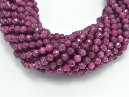 Ruby Beads, 3.8mm Micro Faceted Round-RainbowBeads