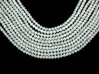 White Moonstone Beads, 4mm (4.2mm) Round Beads-RainbowBeads