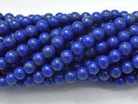 Lapis Blue Turquoise Howlite, 6mm (6.3mm)-RainbowBeads