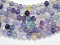 Fluorite Beads, Rainbow Fluorite, 2.3x3.2mm Micro Faceted Rondelle-RainbowBeads