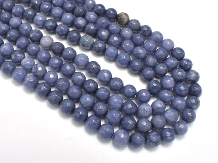 Jade Beads-Gray, 6mm Faceted Round-RainbowBeads
