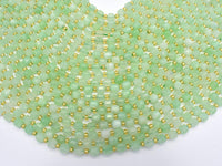 Green Quartz Beads, 6mm Faceted Prism Double Point Cut-RainbowBeads