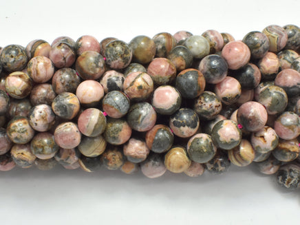 Rhodochrosite, 8mm, Round, 15 Inch-RainbowBeads