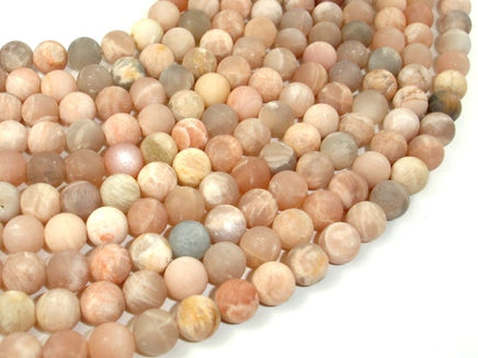 Matte Sunstone Beads, 8mm Round Beads-RainbowBeads