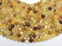 Mixed Rutilated Quartz, 8mm (8.5mm), Round-RainbowBeads