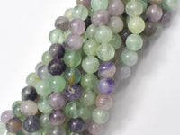 Fluorite, Rainbow Fluorite, 8mm Round Beads-RainbowBeads