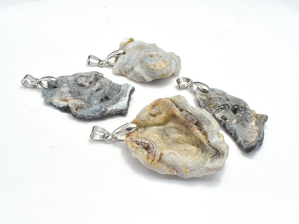 Natural Agate Pendant, Raw Agate, Size Vary, 1 Piece-RainbowBeads
