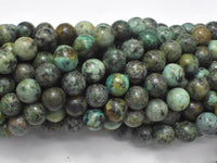 African Turquoise Beads, 8mm (8.6mm) Round-RainbowBeads