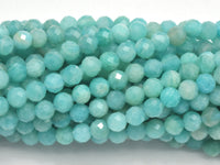 Amazonite Beads, 3.5mm Micro Faceted Round-RainbowBeads