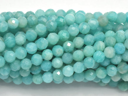 Amazonite Beads, 3.5mm Micro Faceted Round-RainbowBeads