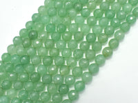 Green Aventurine Beads, 8mm Faceted Round Beads-RainbowBeads