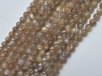 Gray Moonstone Beads, 6mm, Round Beads-RainbowBeads