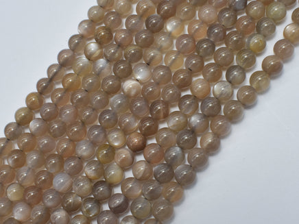 Gray Moonstone Beads, 6mm, Round Beads-RainbowBeads