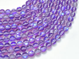 Mystic Aura Quartz - Purple, 6mm (6.5mm)-RainbowBeads