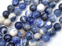 Sodalite Beads, 10mm Round Beads-RainbowBeads