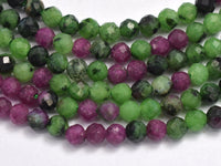 Ruby Zoisite 3mm Micro Faceted Round-RainbowBeads