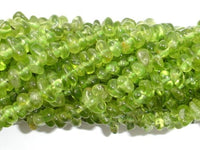 Peridot, Approx 4-8 mm Pebble Chips Beads-RainbowBeads