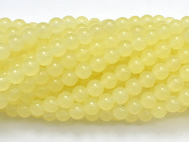 Jade - Lemon, 6mm (6.3mm) Round-RainbowBeads