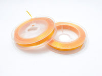 2Rolls Orange Stretch Elastic Beading Cord, 0.5mm, 2 Rolls-20 Meters-RainbowBeads