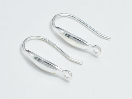 4pcs 925 Sterling Silver Ear Wires, Earring Hook, Fishhook, 10x17mm-RainbowBeads