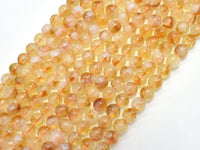 Citrine Beads, 6mm, Round-RainbowBeads