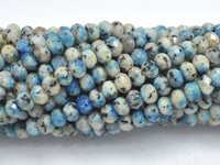 Granite Jasper, 4x5.5mm Faceted Rondelle-RainbowBeads