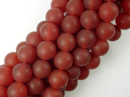 Matte Carnelian Beads, 10mm Round Beads-RainbowBeads