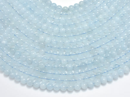 Aquamarine Beads, 6mm Round-RainbowBeads