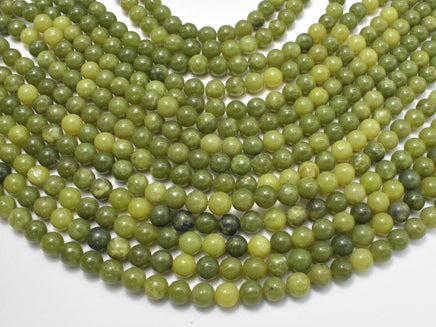 Canadian Jade Beads, 6mm Round Beads-RainbowBeads